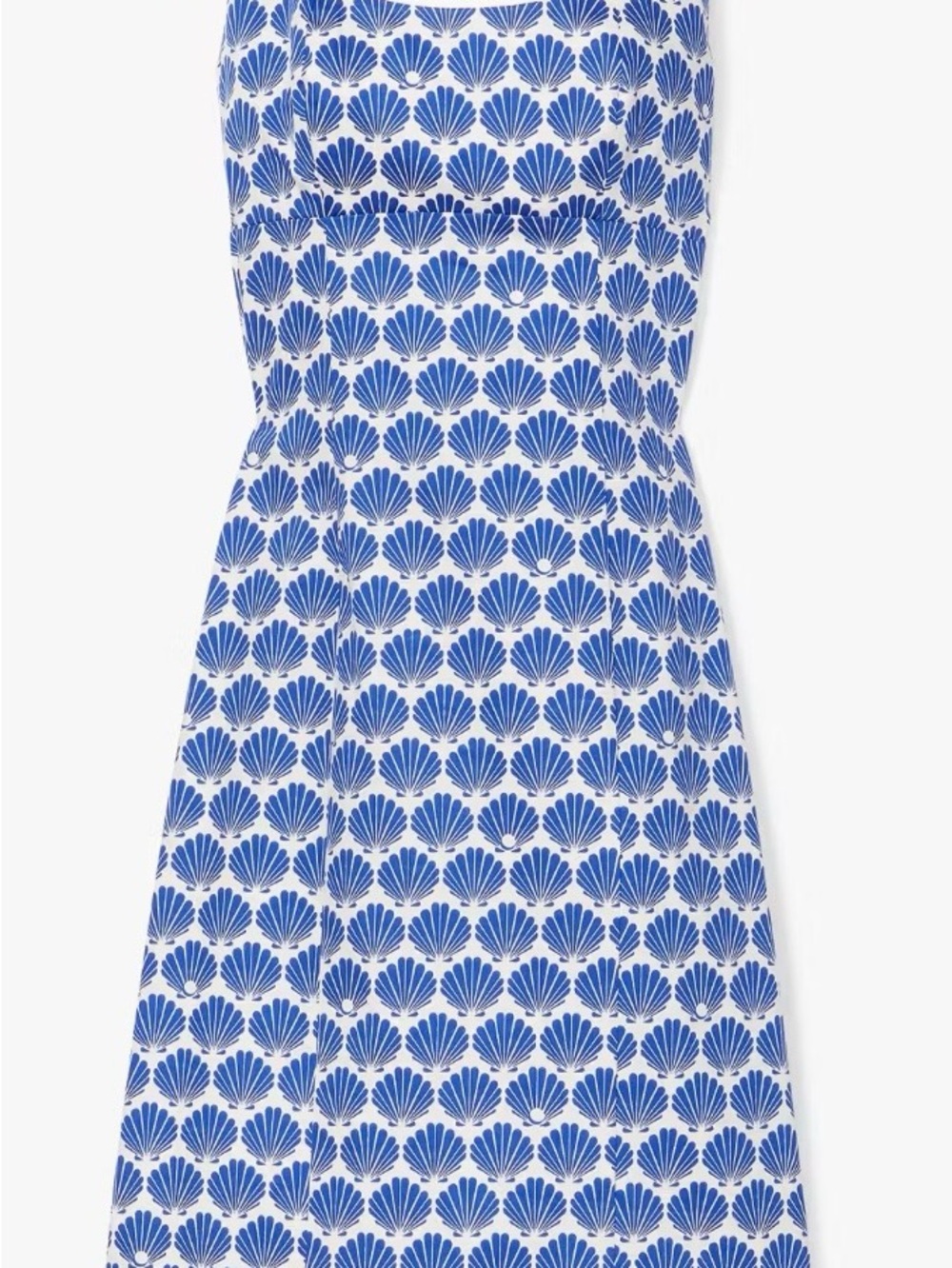 kate spade Blue and White Shell-Print Casual Dress